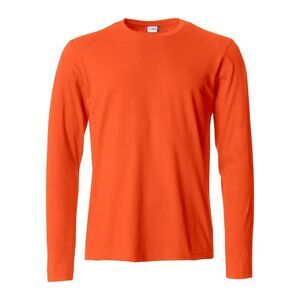 Clique Mens Basic Long-Sleeved T-Shirt / Blood Orange